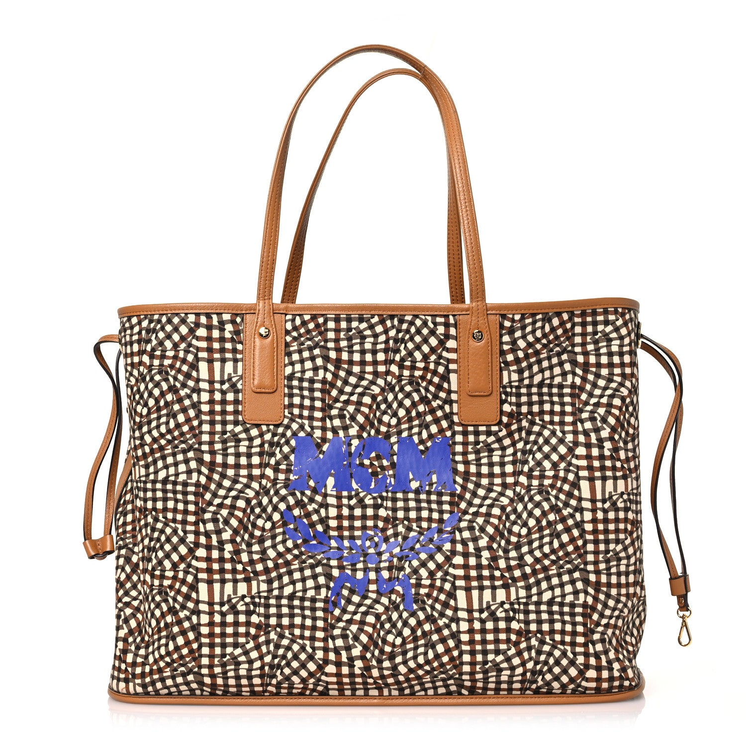 MCM Visetos Large Liz Reversible Shopper Tote Cognac 3 of 23