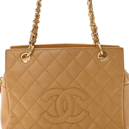 Chanel Caviar Quilted Petit Timeless Tote PTT Dark Beige 8 of 14