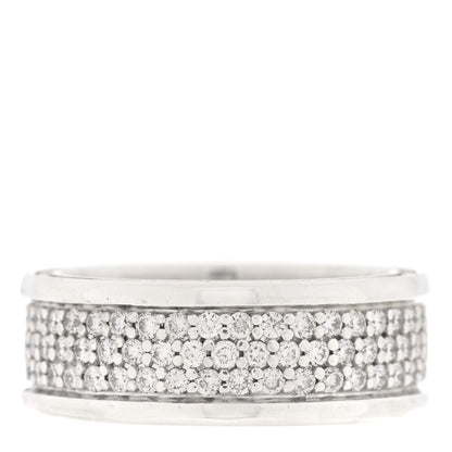 David Yurman Sterling Silver Diamond Streamline Three-Row Band Ring 63 10.25 3 of 4