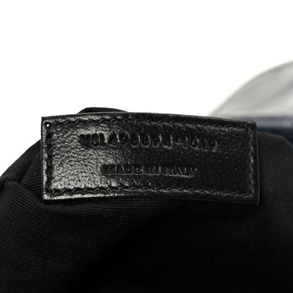 Saint Laurent Crinkled Calfskin Matelasse Monogram Medium Niki Chain Satchel Deep Marine 7 of 10