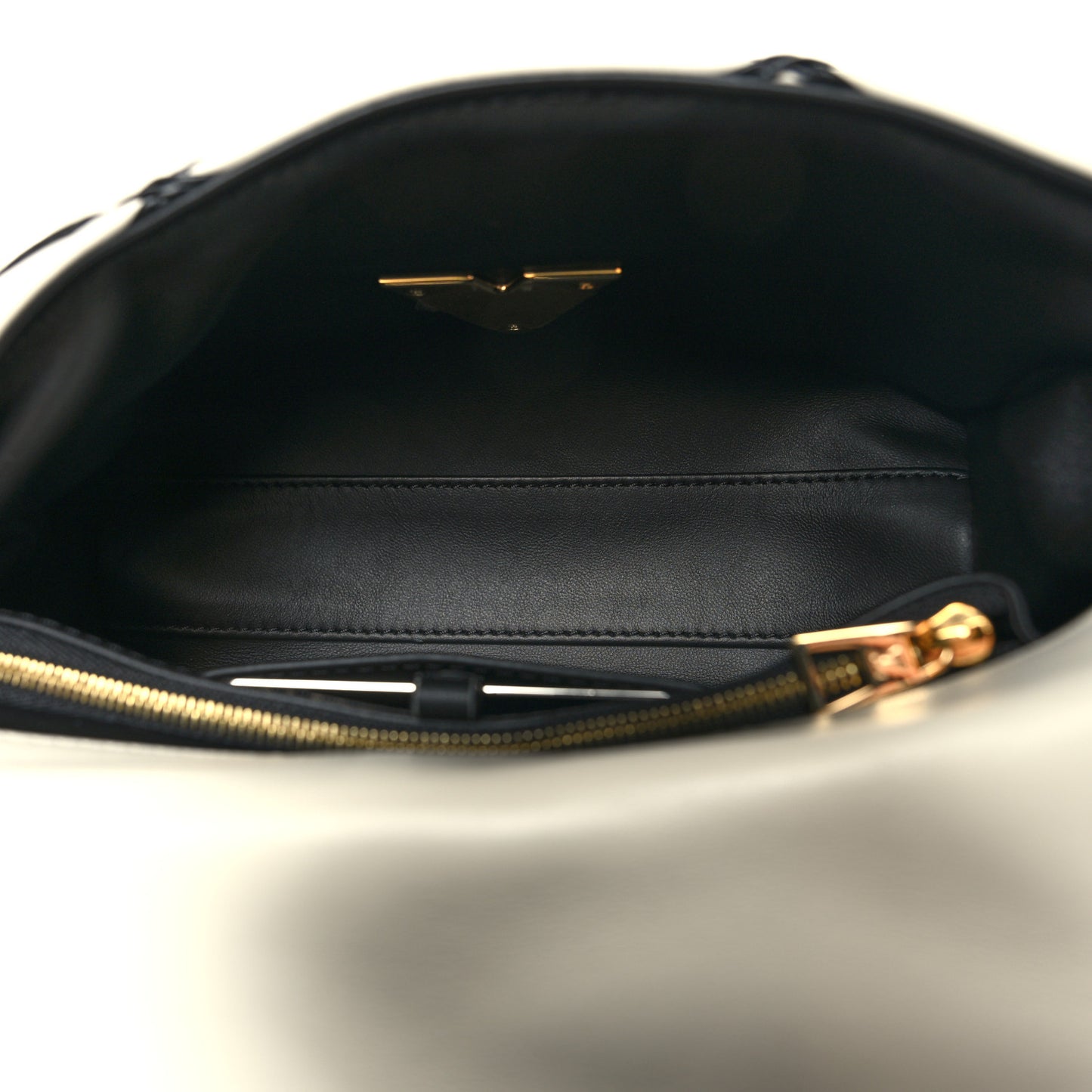 Lambskin Malletage Top Handle GO-14 MM White Black