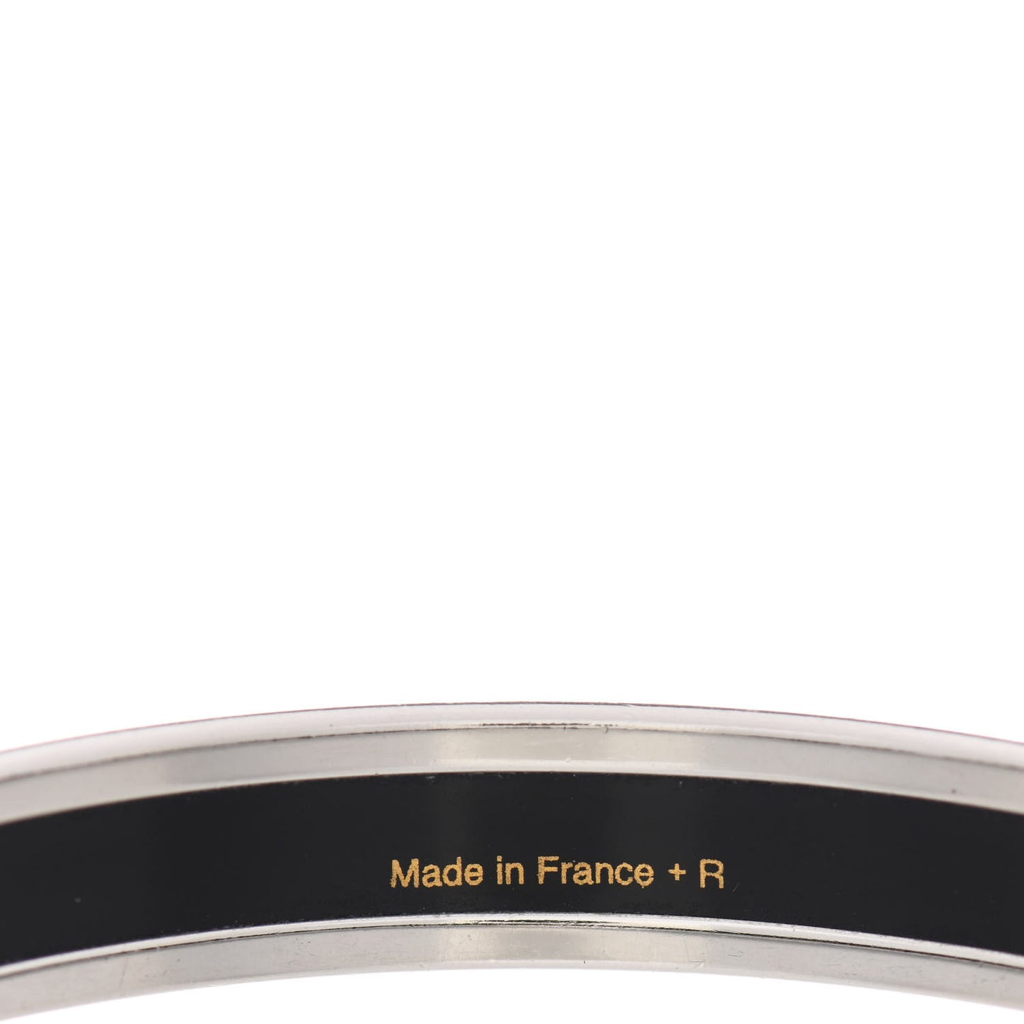 Enamel Printed Narrow Clic C'est Noue Bracelet 62 White Platinum