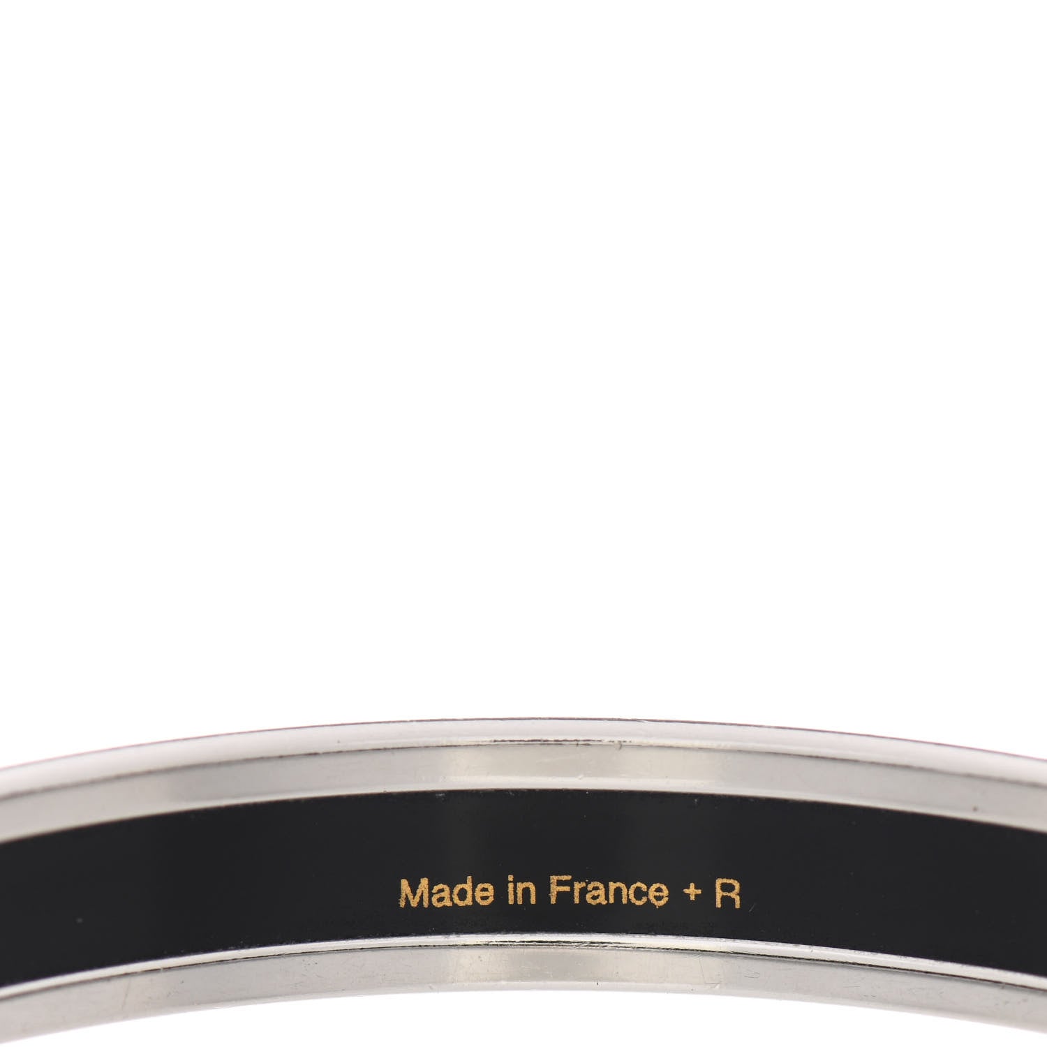 Hermes Enamel Printed Narrow Clic C'est Noue Bracelet 62 White Platinum 3 of 4