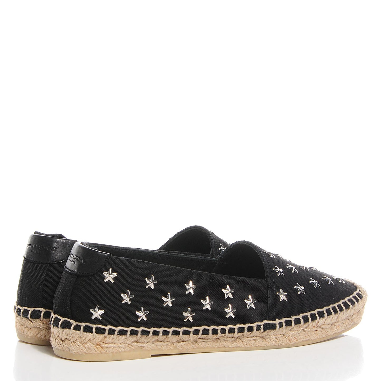 Canvas Star Studded Espadrilles 36 Black