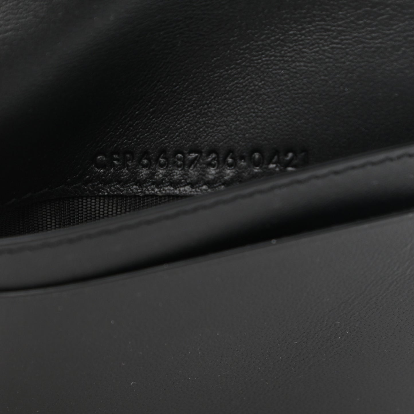 Calfskin Crocodile Embossed Tiny Monogram Credit Card Wallet Black