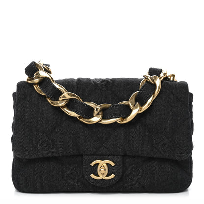 Chanel Denim Quilted Medium Funky Town Flap Black 1 of 11