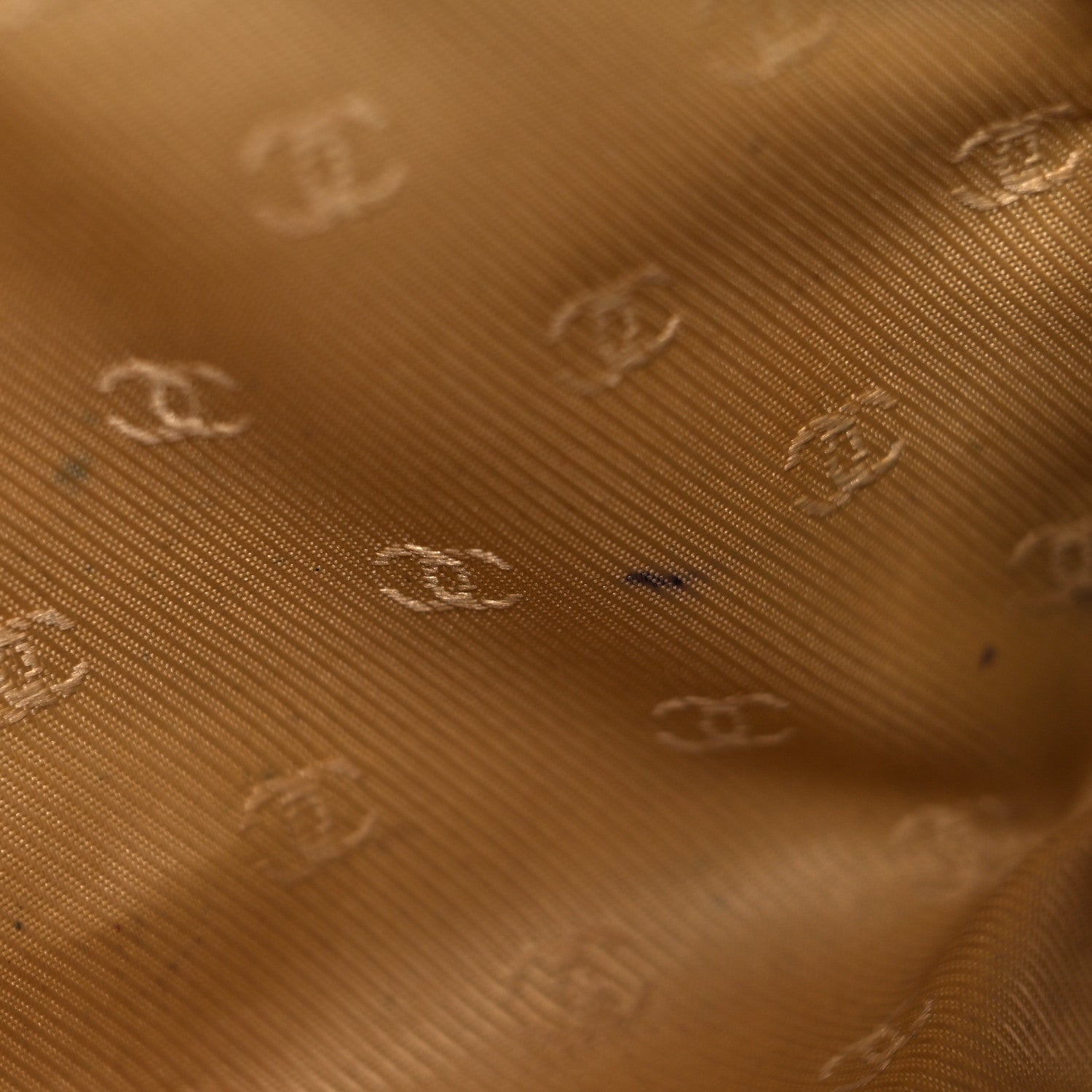 Chanel Grained Calfskin CC Button Medium Pouch Cosmetic Case Orange 11 of 15