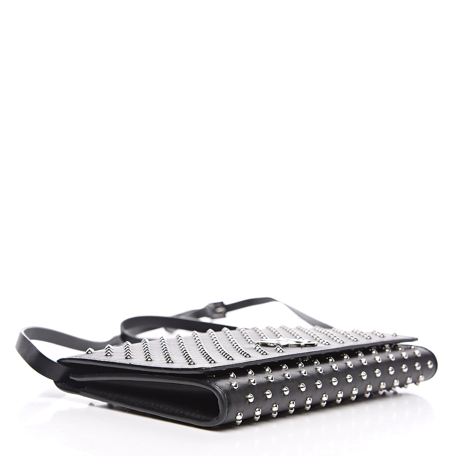 Alexander McQueen Calfskin Studded Insignia Pouch Black 4 of 13
