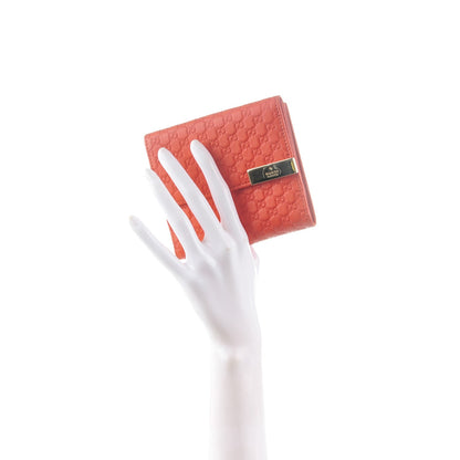 Gucci Microguccissima Dice French Flap Wallet Sun Orange 2 of 7