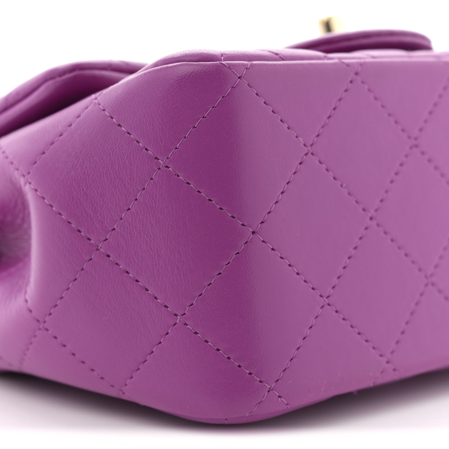 Chanel Lambskin Quilted Mini Square Flap Purple 9 of 10