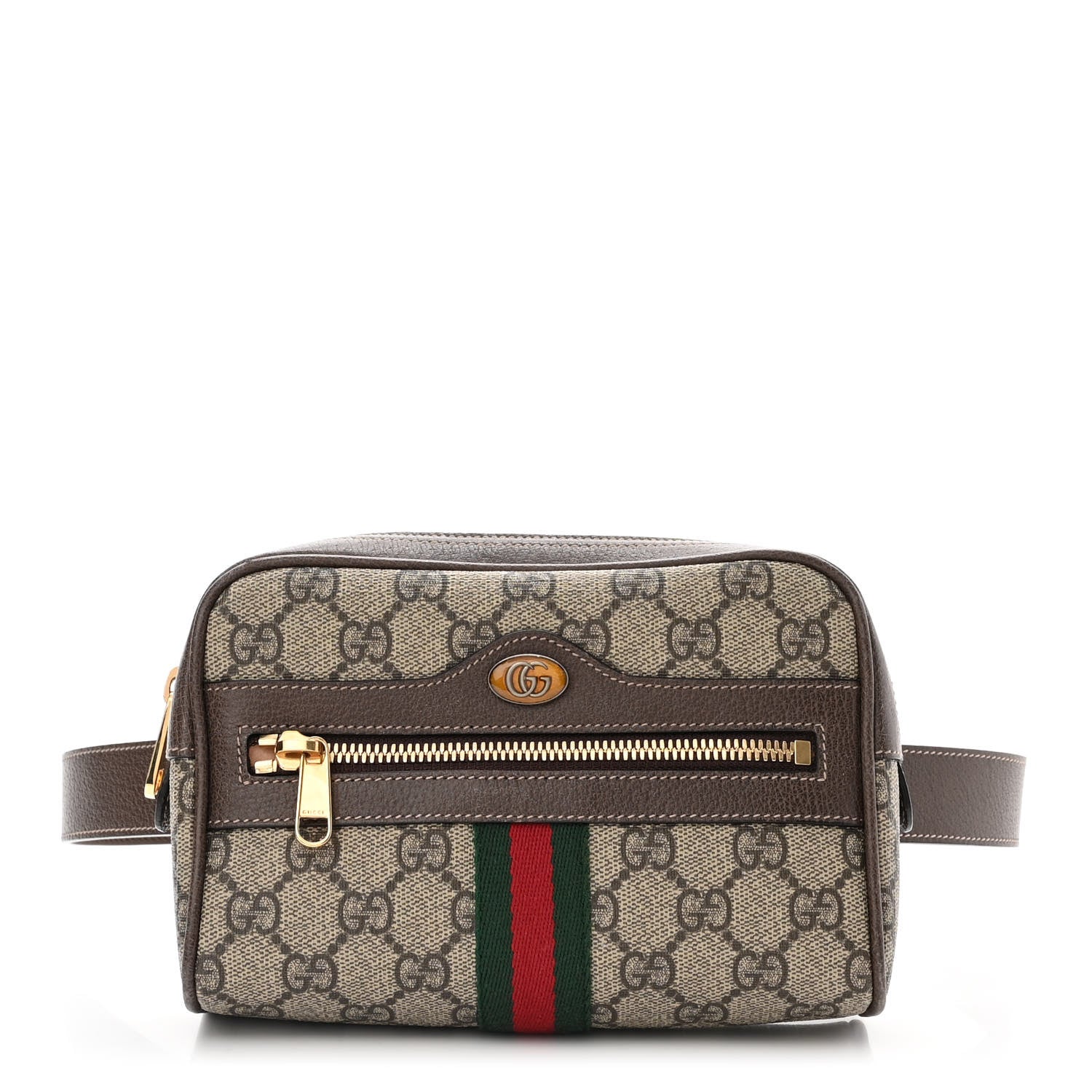 Gucci GG Supreme Monogram Web Small Ophidia Belt Bag 75 30 Dark Brown 1 of 11