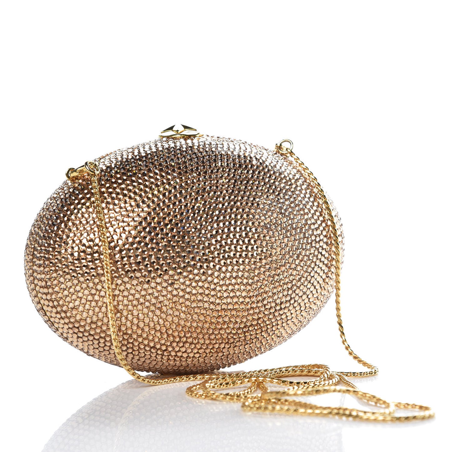 Crystal Moon and Stars Minaudiere Clutch Gold