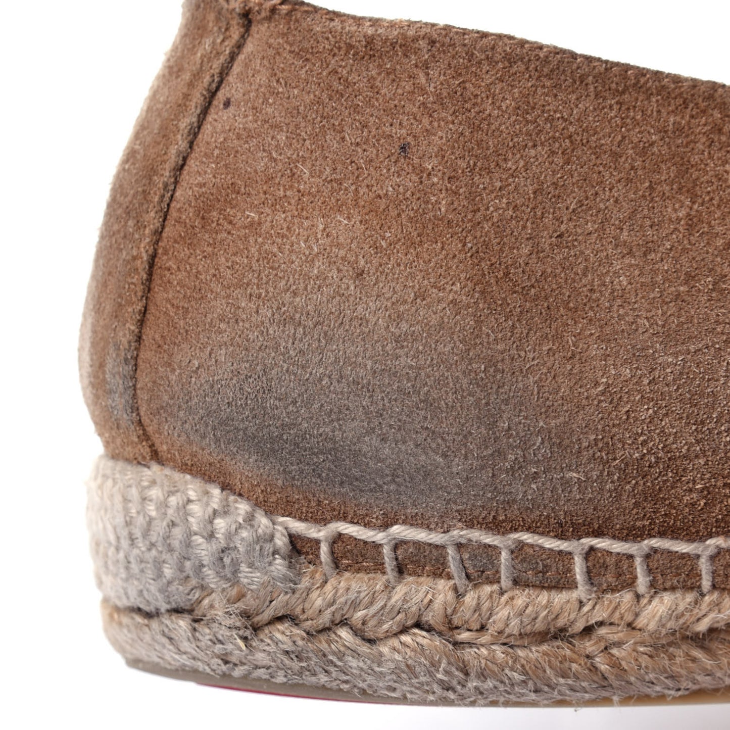 Calfskin Suede Mens Rivalion Flat Espadrilles 45 Brown