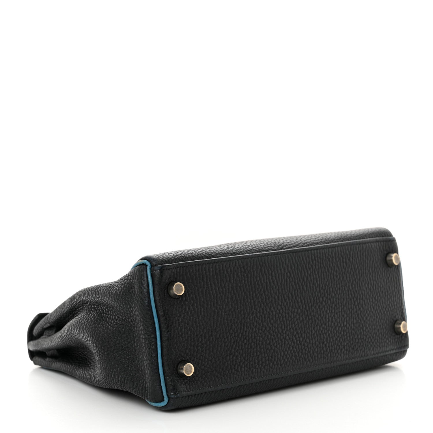 Hermes Togo Bi-Color Kelly Retourne 25 Bleu Indigo Turquoise 4 of 16