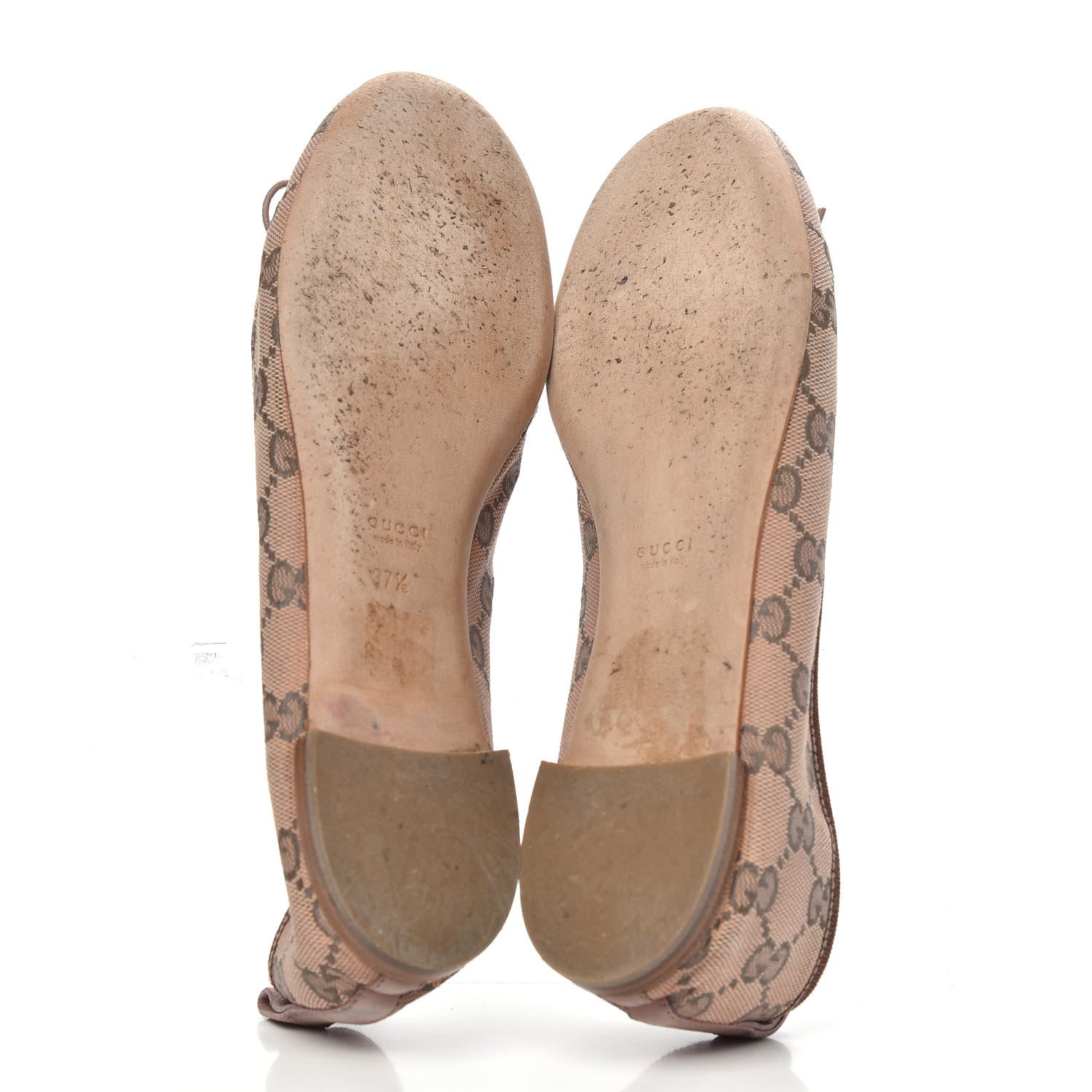 Gucci Monogram Ballet Flats 37.5 Dark Brown 5 of 10