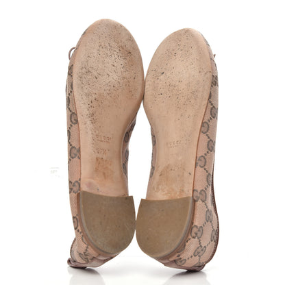 Gucci Monogram Ballet Flats 37.5 Dark Brown 5 of 10