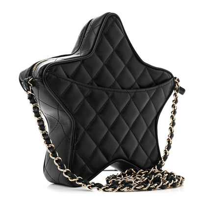 Chanel Lambskin Quilted Walk of Fame Star Bag Black 3 of 11