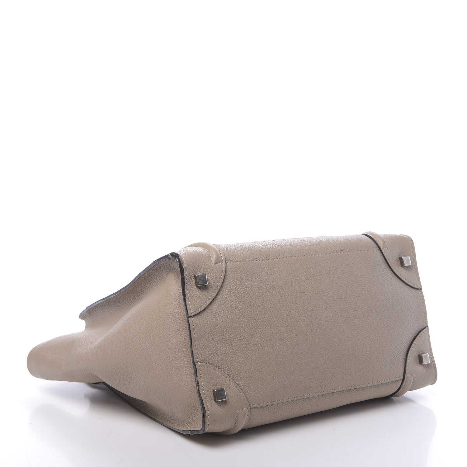Celine Drummed Calfskin Mini Luggage Dune 4 of 20