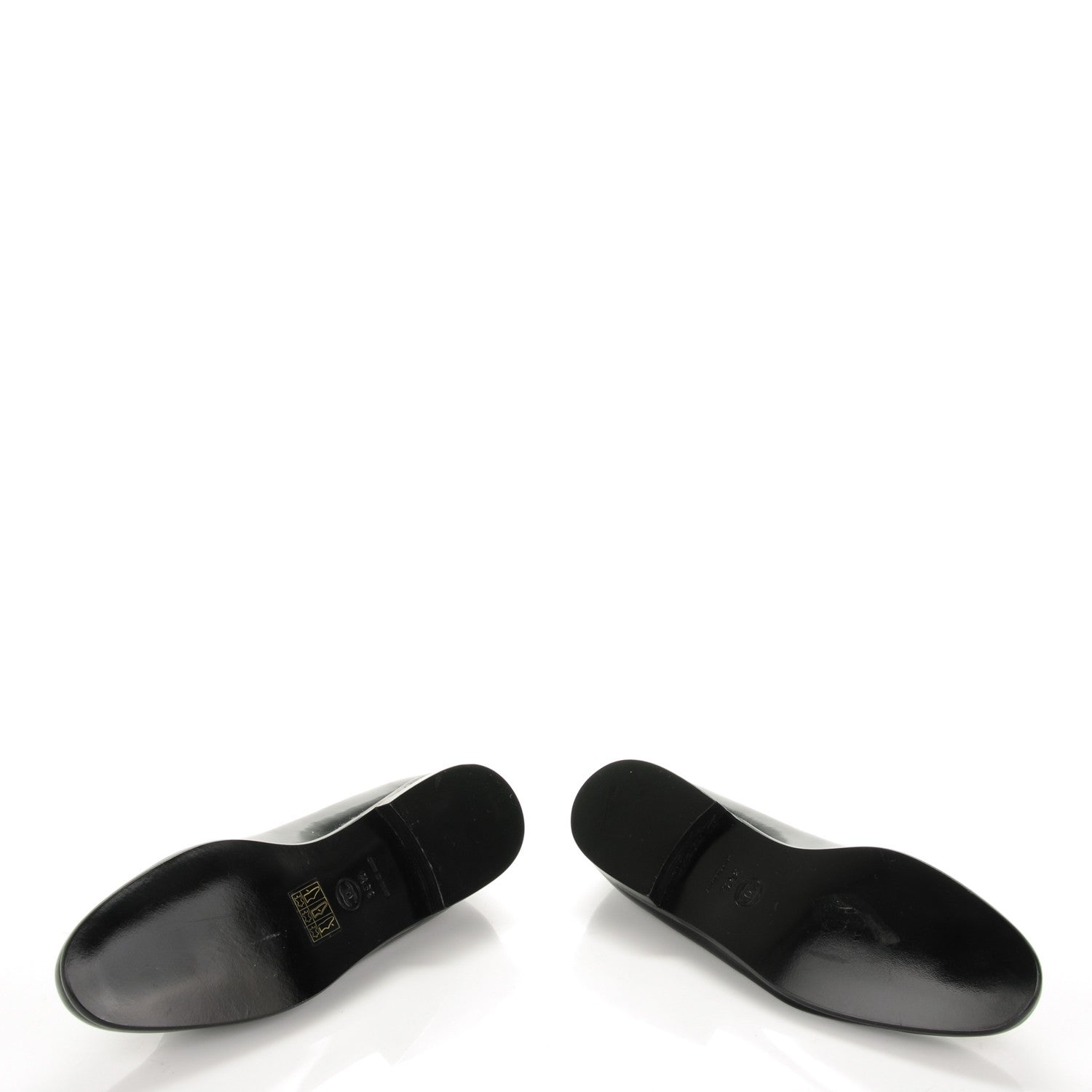 Chanel Patent CC Loafers 38.5 Black 5 of 9