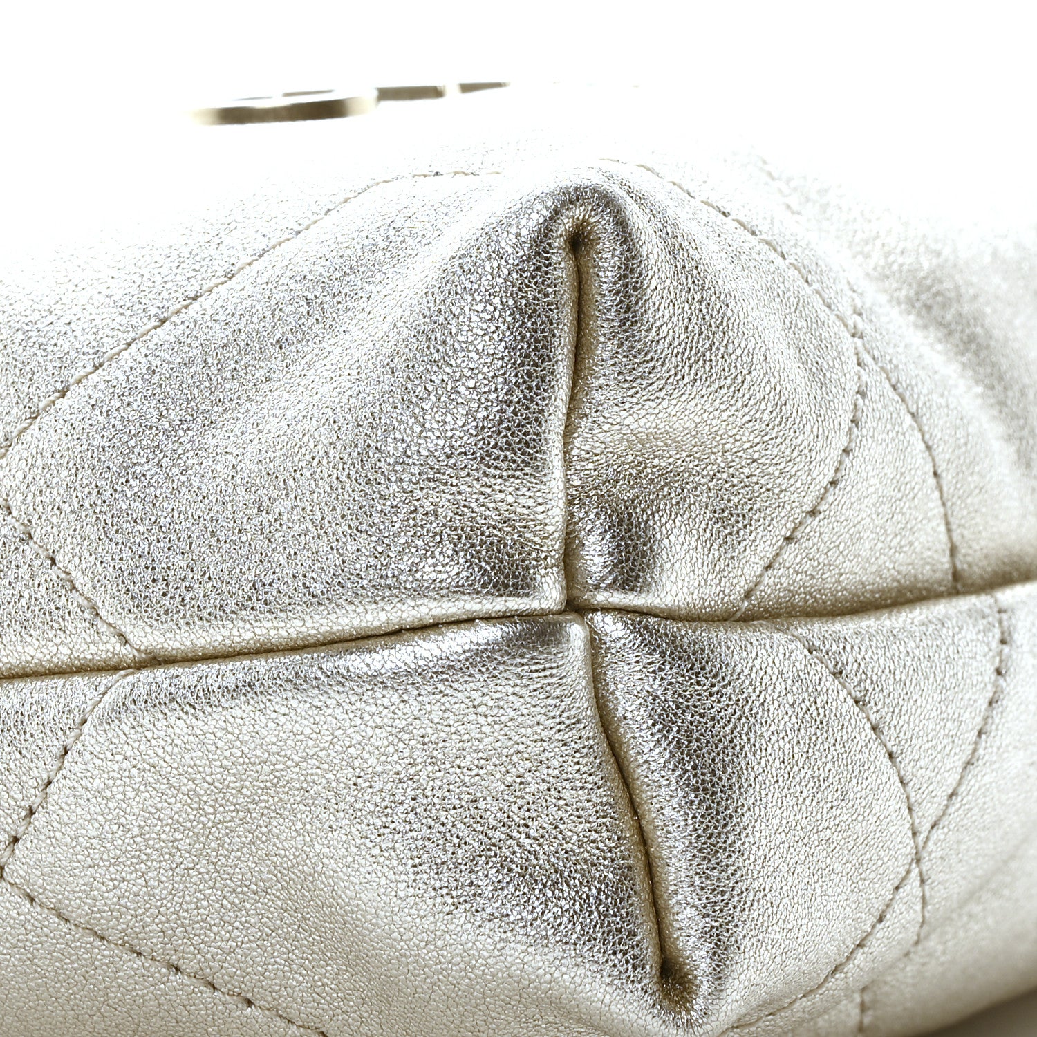 Chanel Metallic Lambskin Quilted Mini Chanel 22 Golden 9 of 10