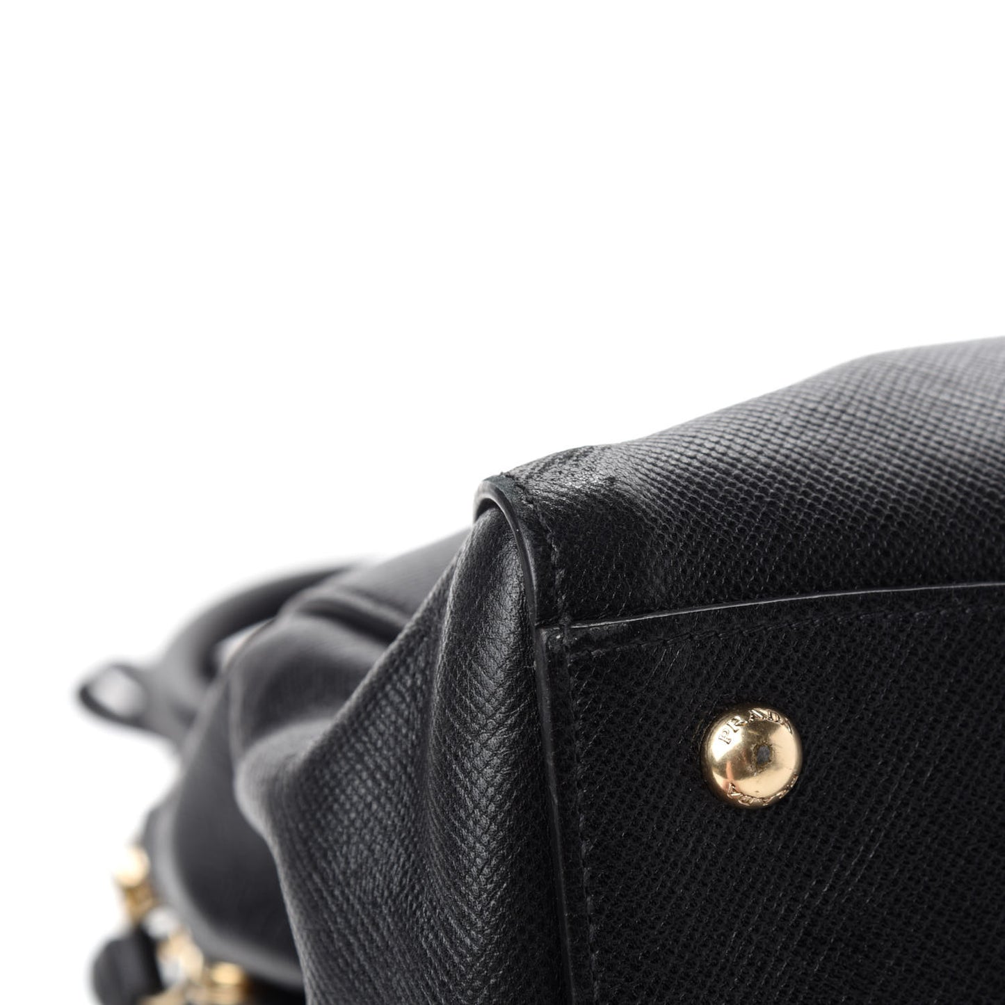Saffiano Cuir Large Top Handle Satchel Black
