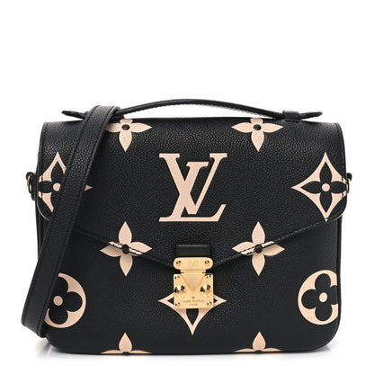 Louis Vuitton Empreinte Monogram Giant Pochette Metis Black Beige 1 of 10