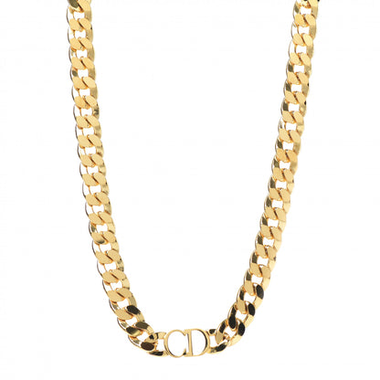 Christian Dior Metal Danseuse Etoile Chain Choker Necklace Gold 1 of 5