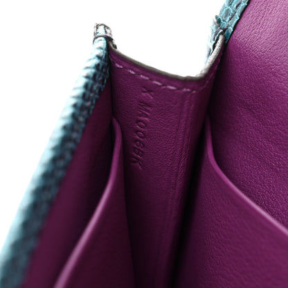 Hermes Swift Lizard Niloticus Jige Duo Anemone Bleu Petrole 8 of 8