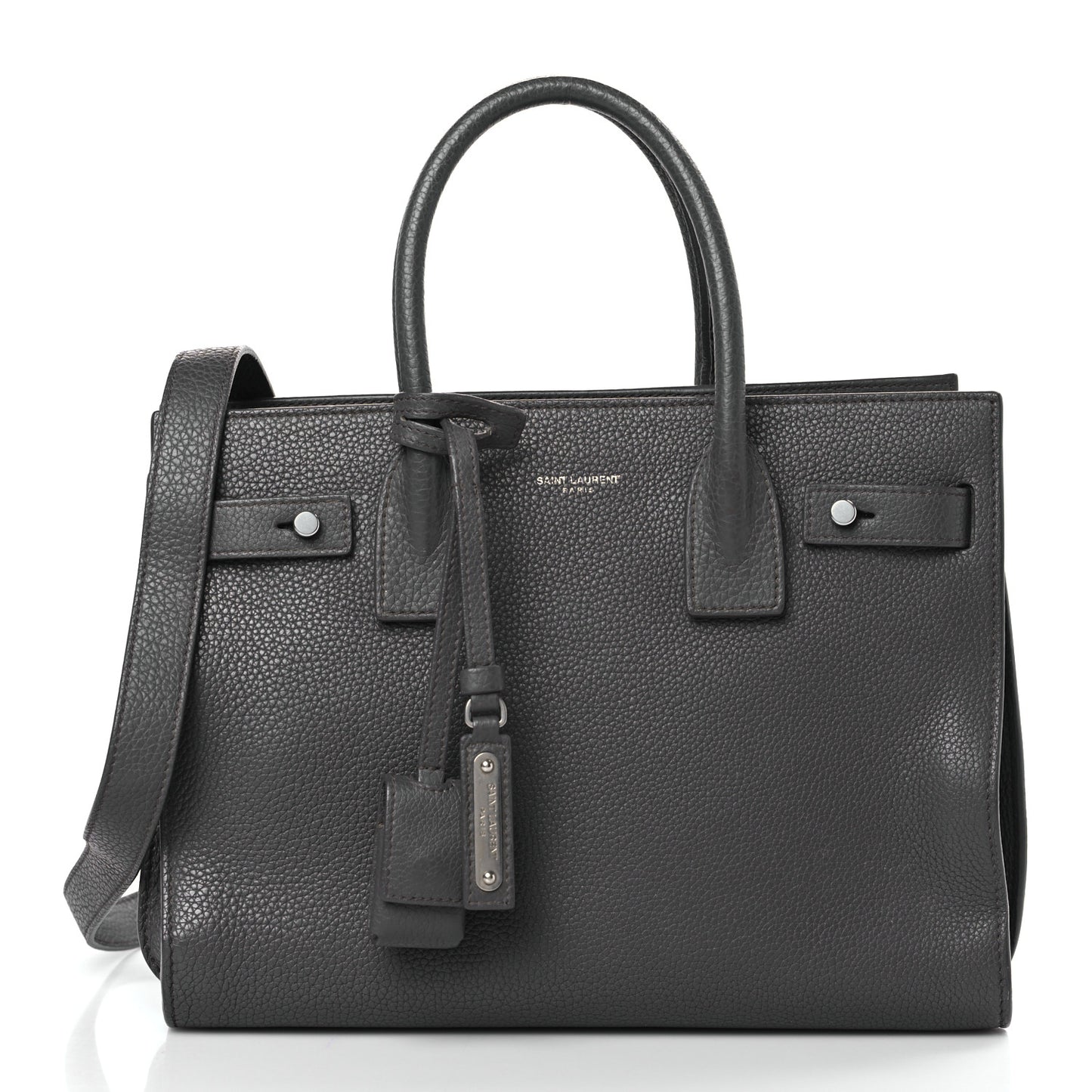Grained Calfskin Baby Sac De Jour Souple Coal