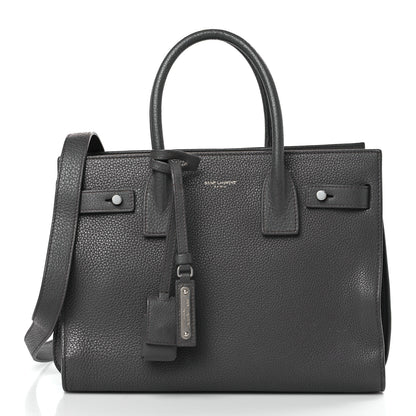 Saint Laurent Grained Calfskin Baby Sac De Jour Souple Coal 3 of 11