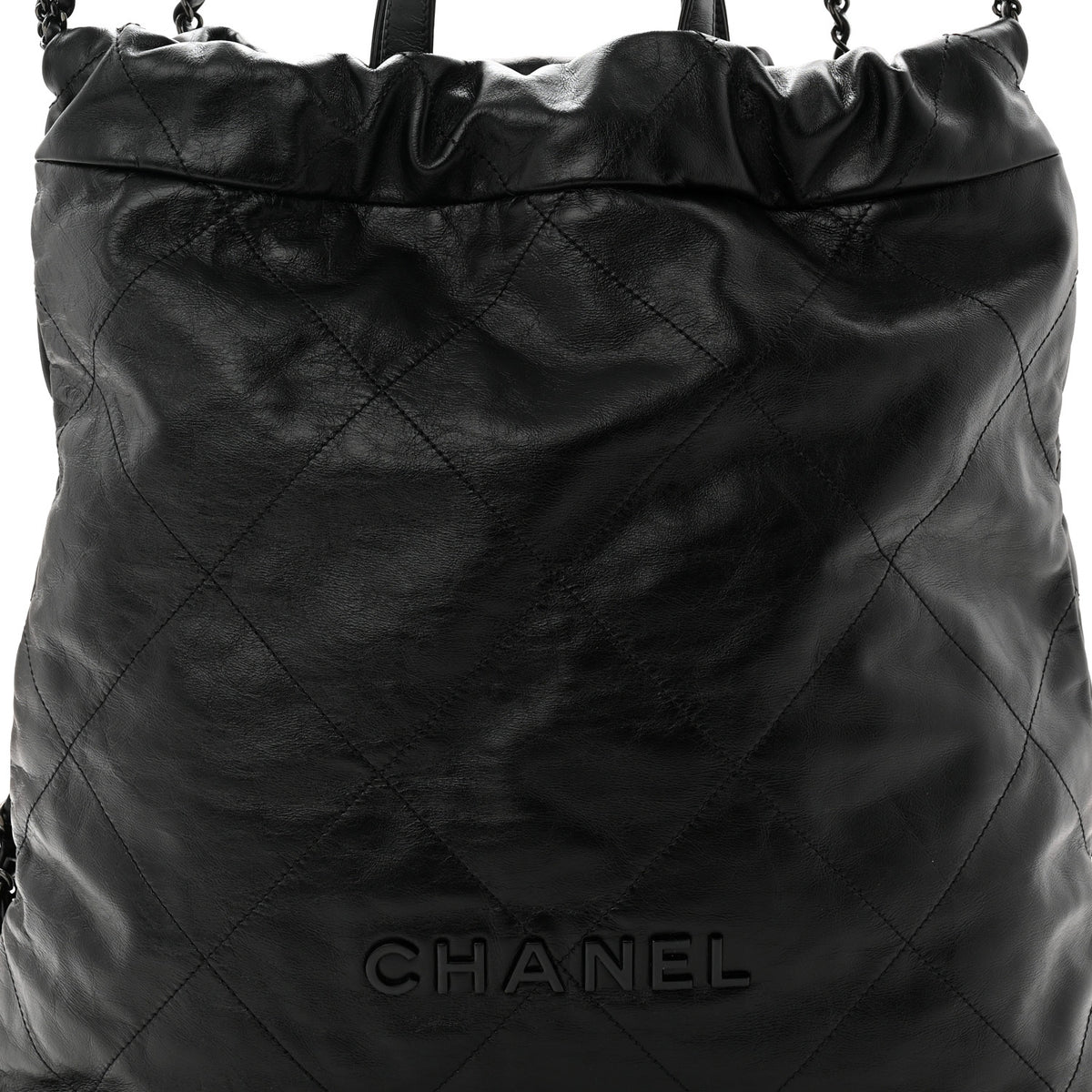 Chanel Shiny Calfskin Quilted Chanel 22 Backpack So Black 16 of 21