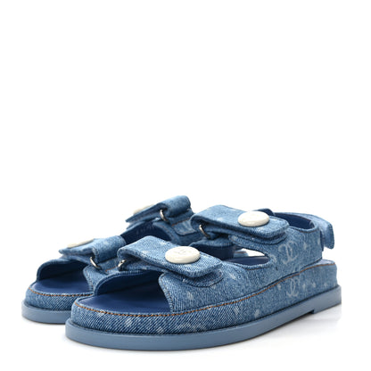 Chanel Denim CC Dad Sandals 36 Light Blue 3 of 9
