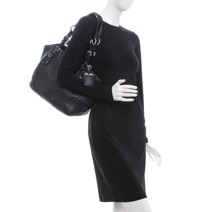 Prada Vitello Daino Shoulder Bag Black 2 of 12