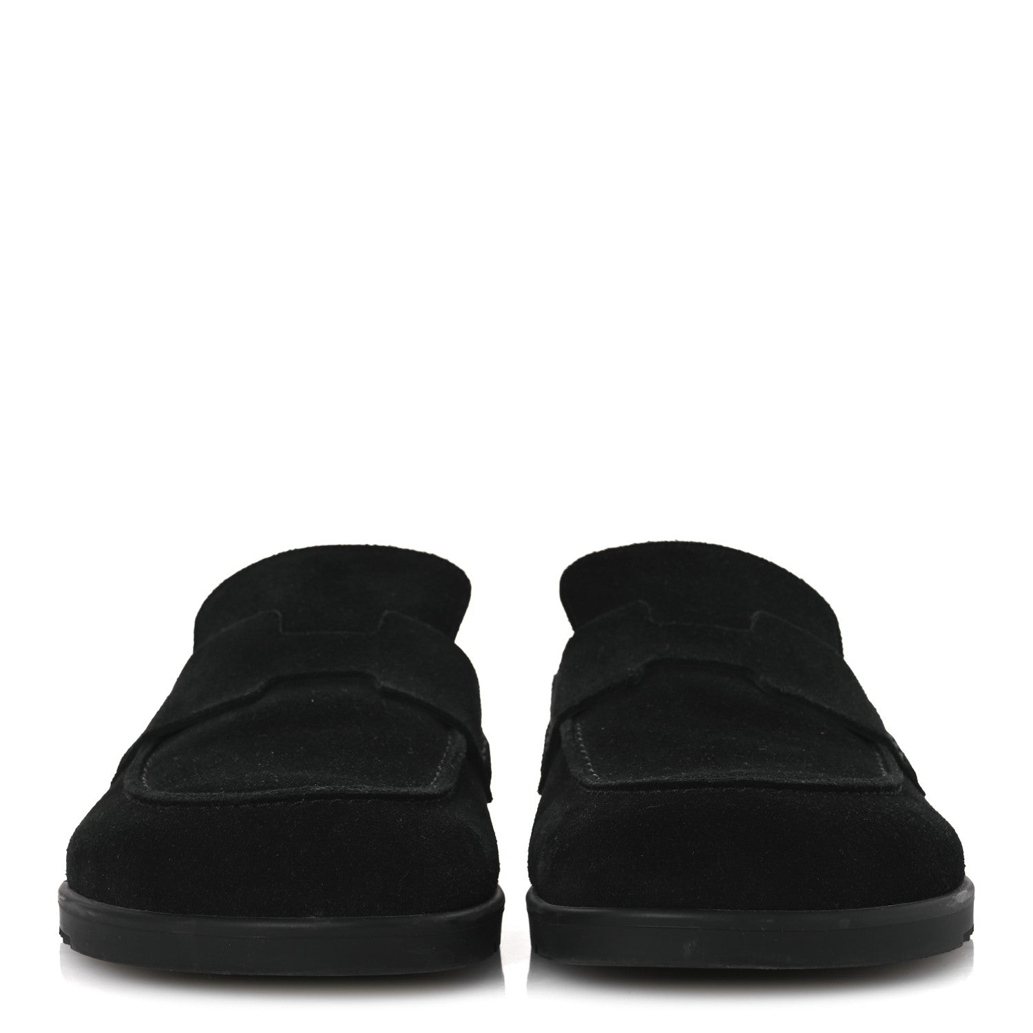 Hermes Suede Calfskin Go Mules 38.5 Black 3 of 11