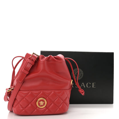 Versace Nappa Quilted Medusa Bucket Bag Red 11 of 11
