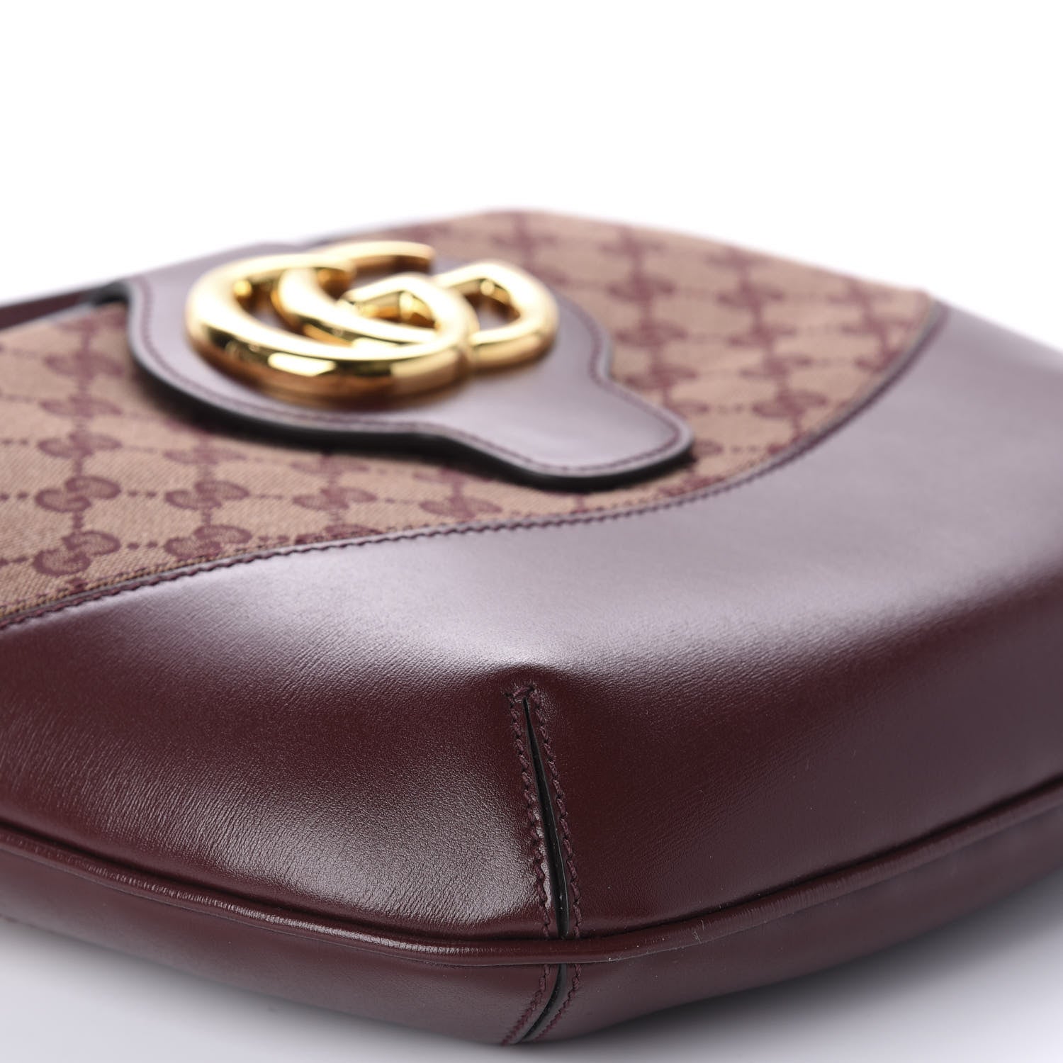 Gucci GG Monogram Calfskin Medium Arli Shoulder Bag Sahara Rubino Chardonnay 6 of 10