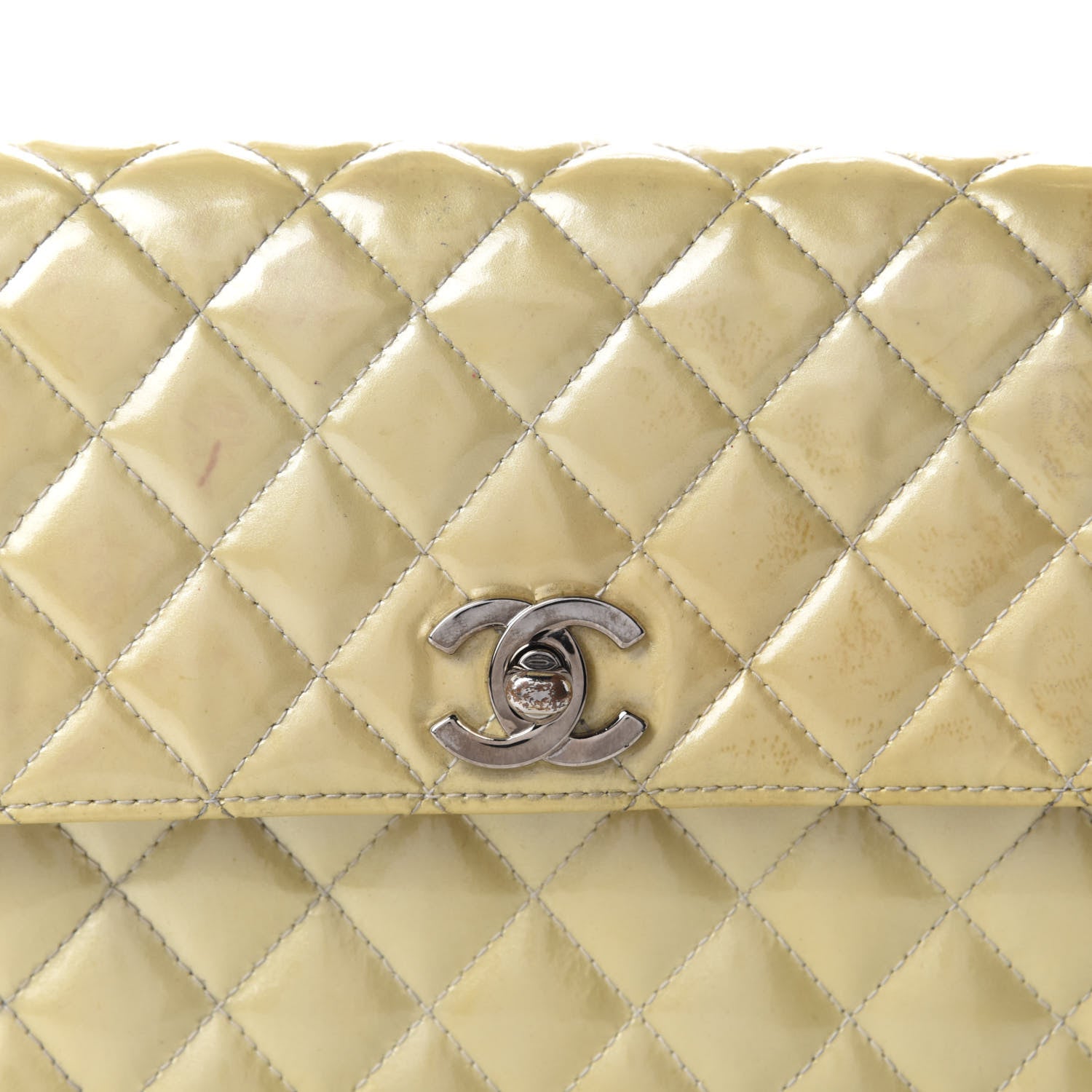 Chanel Patent Quilted Small Flap Beige 18 of 18