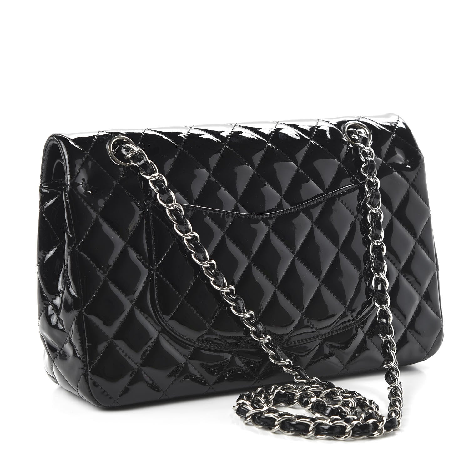 Chanel Patent Quilted Medium Double Flap Black 3 of 11