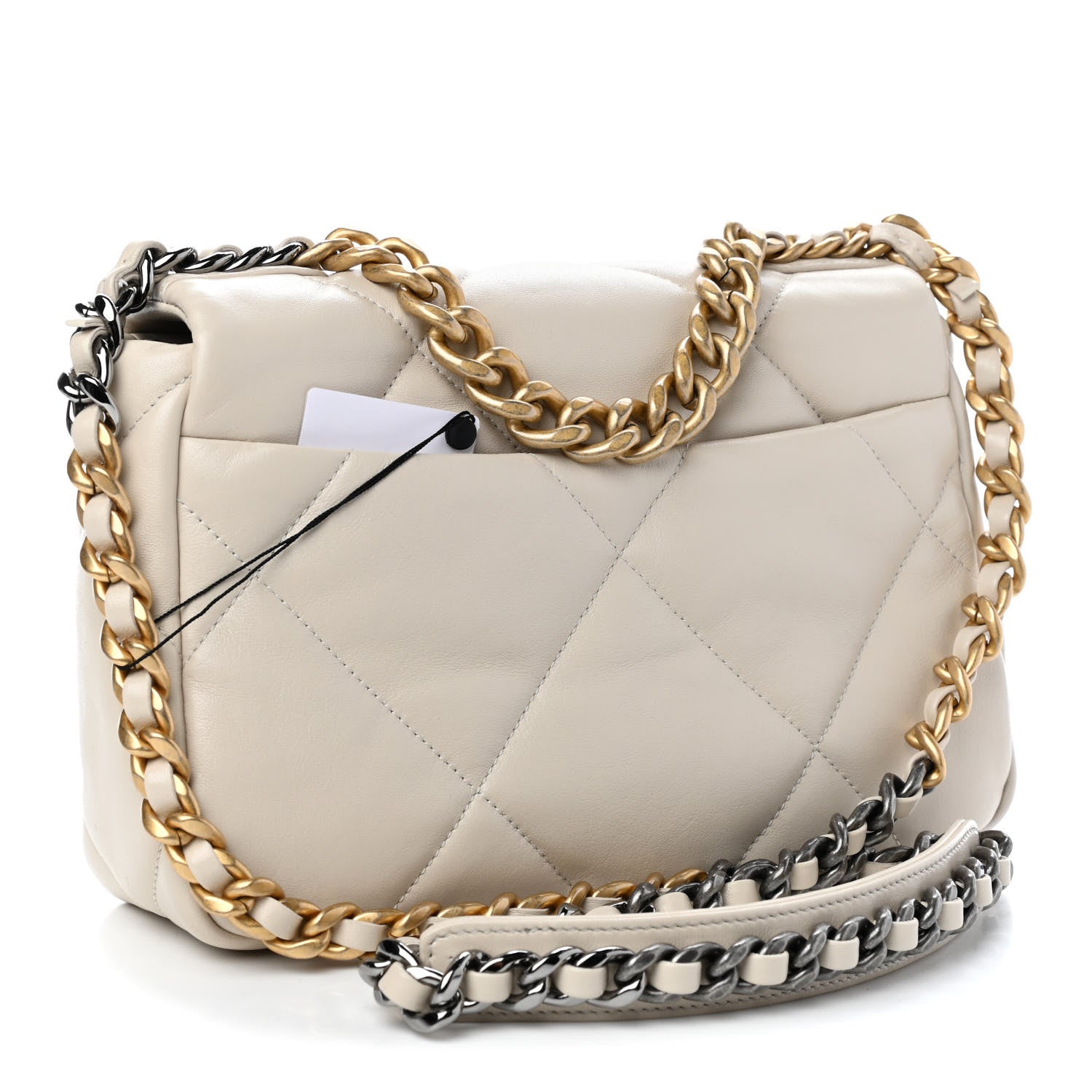 Chanel Lambskin Quilted Medium Chanel 19 Flap Light Beige 3 of 9