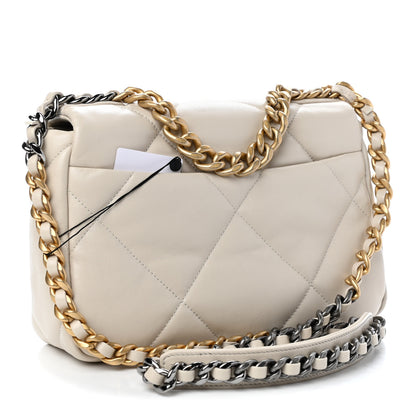 Chanel Lambskin Quilted Medium Chanel 19 Flap Light Beige 3 of 9