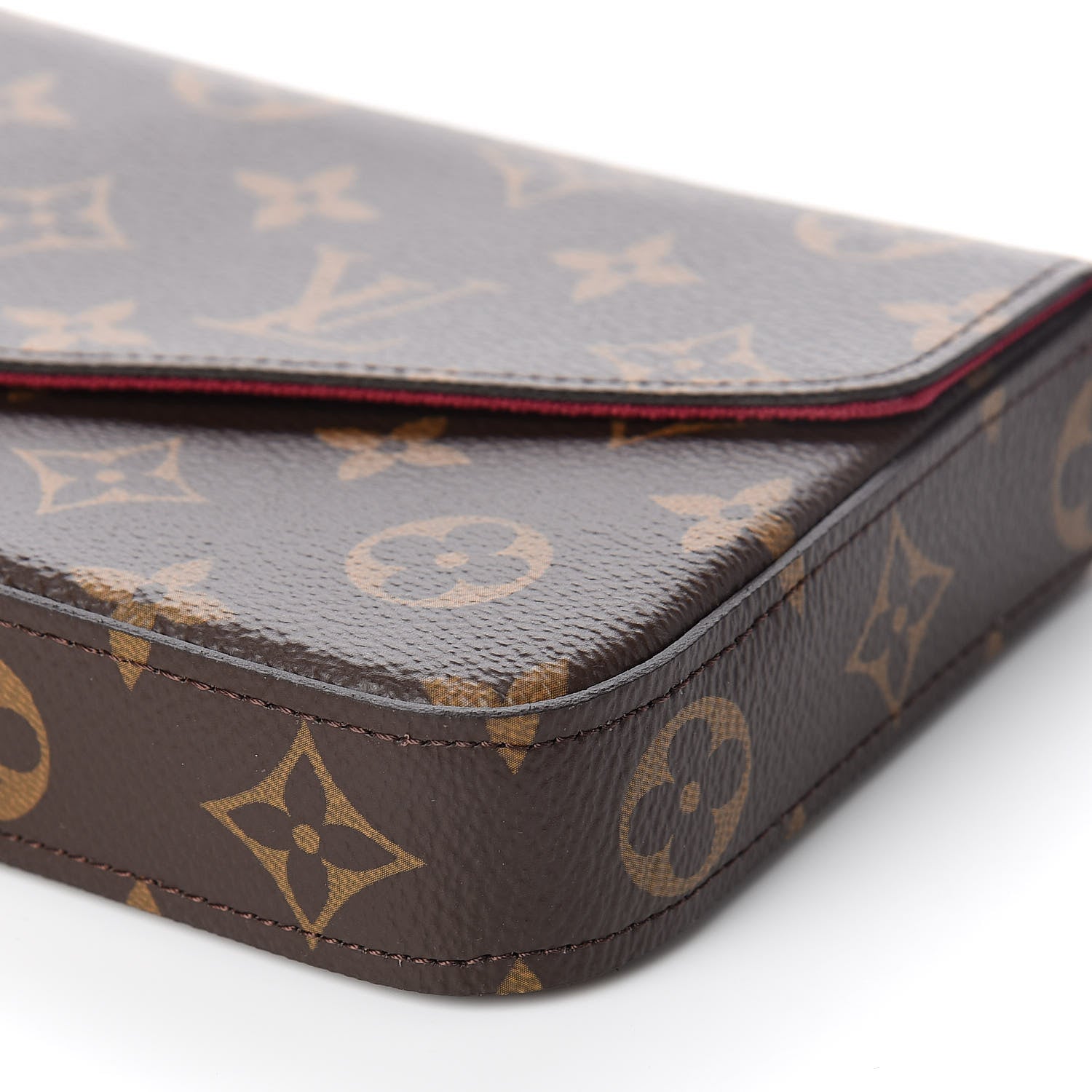 Louis Vuitton Monogram Pochette Felicie Chain Wallet Fuchsia 8 of 10