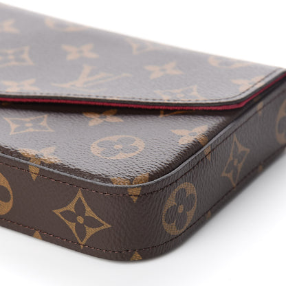 Louis Vuitton Monogram Pochette Felicie Chain Wallet Fuchsia 8 of 10