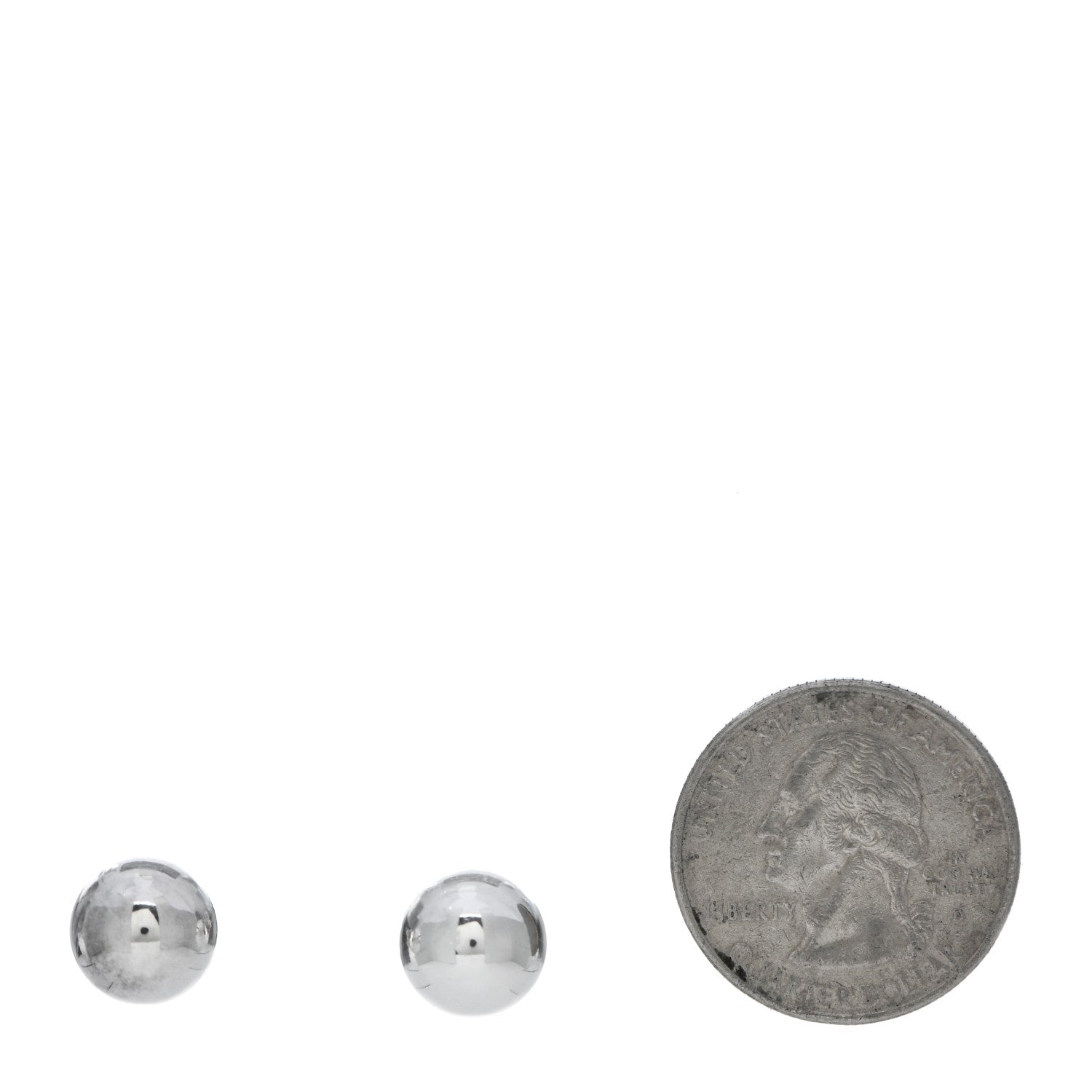 Tiffany Sterling Silver 10mm HardWear Ball Earrings 2 of 5