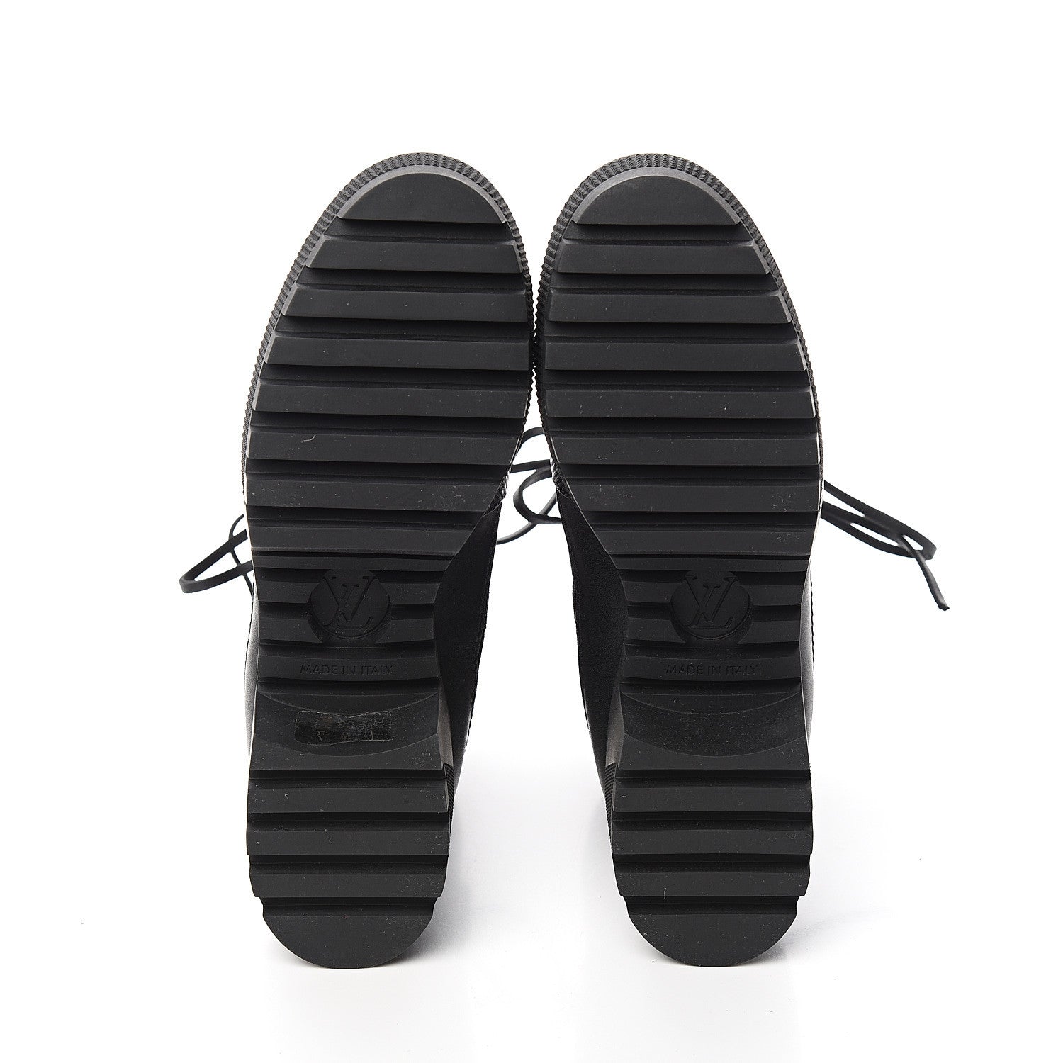 Louis Vuitton Suede Calfskin Catogram Laureate Platform Desert Boots 36.5 Black Marron 5 of 8