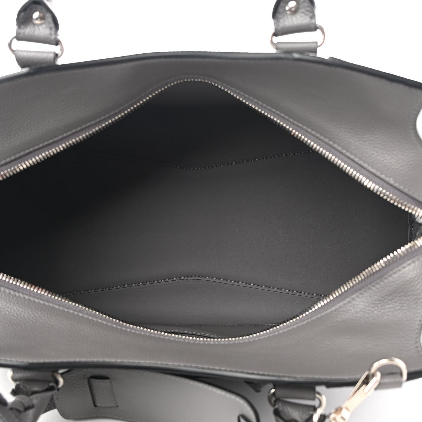 Grained Calfskin Neo Classic Silver Hardware Medium City Dark Grey