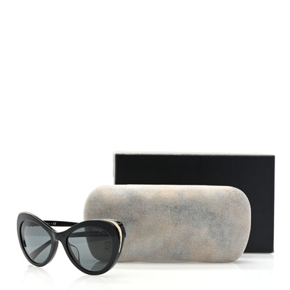 Chanel Acetate Cat Eye CC Sunglasses 5432-A Black 8 of 8