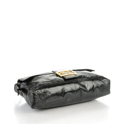 Fendi Vitello Naplak Large Convertible Baguette Black 4 of 13