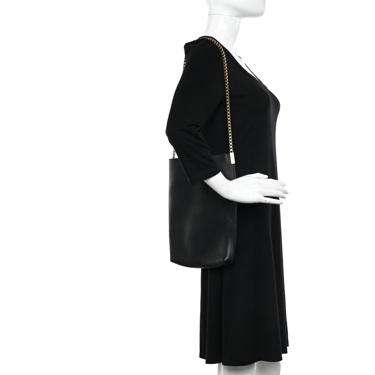 Saint Laurent Smooth Calfskin Small Suzanne Hobo Black 2 of 9