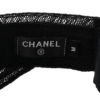 Chanel Abaca Cotton Ribbon Visor M Black 7 of 7