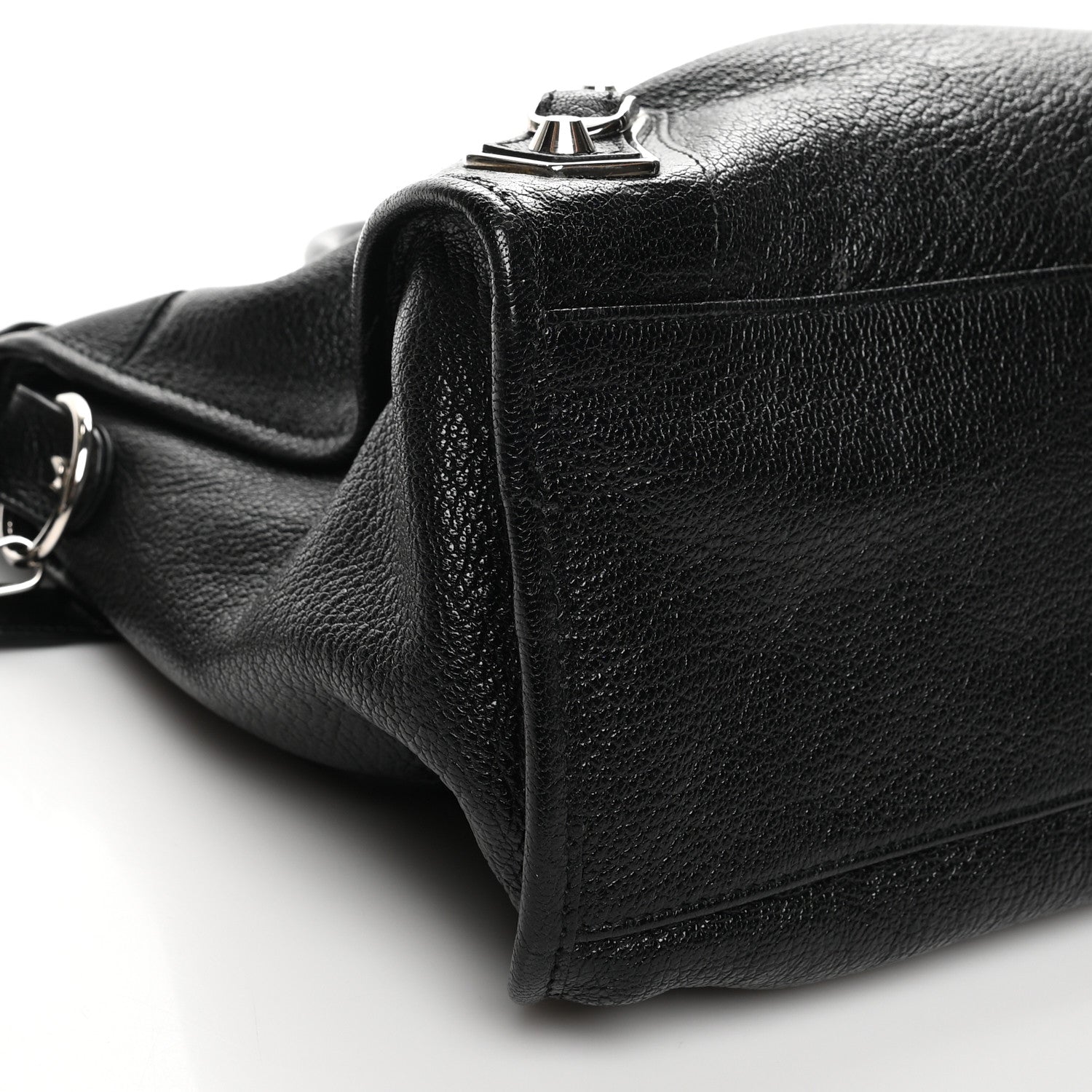 Balenciaga Chevre Silver Metallic Edge Hardware City Black 7 of 8